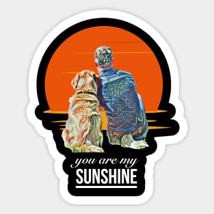 Golden retriever t shirt - You are my sunshine Sticker